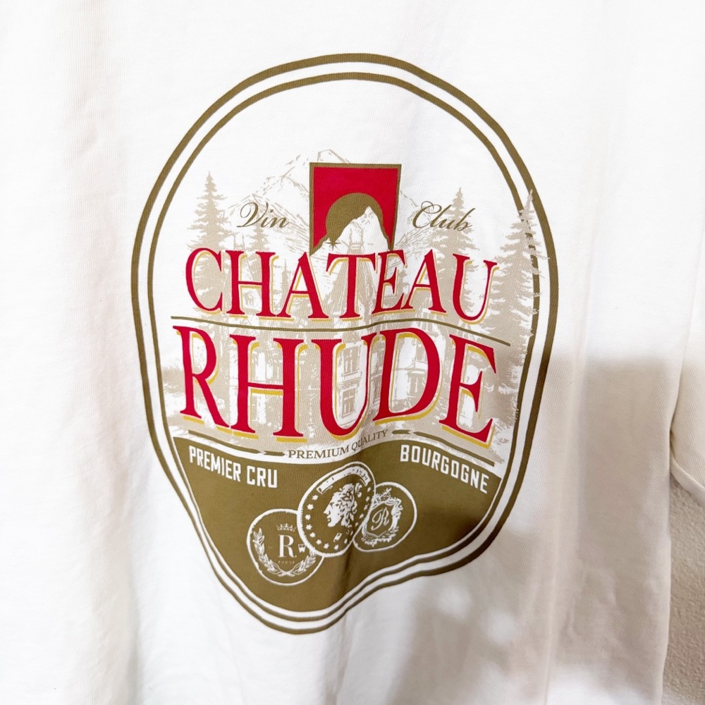 NWT RHUDE Premier Crew Tee in Vintage White Chateau Rhude Men’s T-Shirt M - Picture 7 of 14
